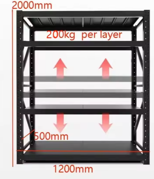 Kệ trưng bày bolted type tải trung cho kho hàng và garage Giá kệ kho công nghiệp Bolted Type Display Shelves Medium Duty Storage Warehouse Racks bền chắc